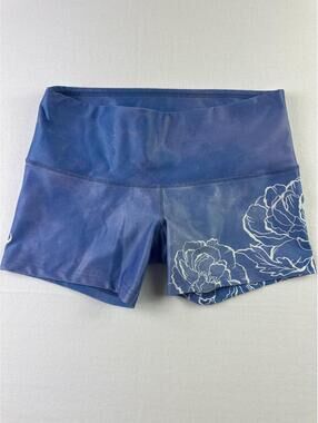 My Inner Fire Blue Floral Activewear Shorts Size 6